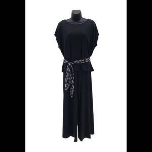 NWT G‎ BY GIULIANA 3-PIECE TOP, BOTTOM & SCARF BELT SET BLACK MEDIUM